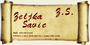 Željka Savić vizit kartica
